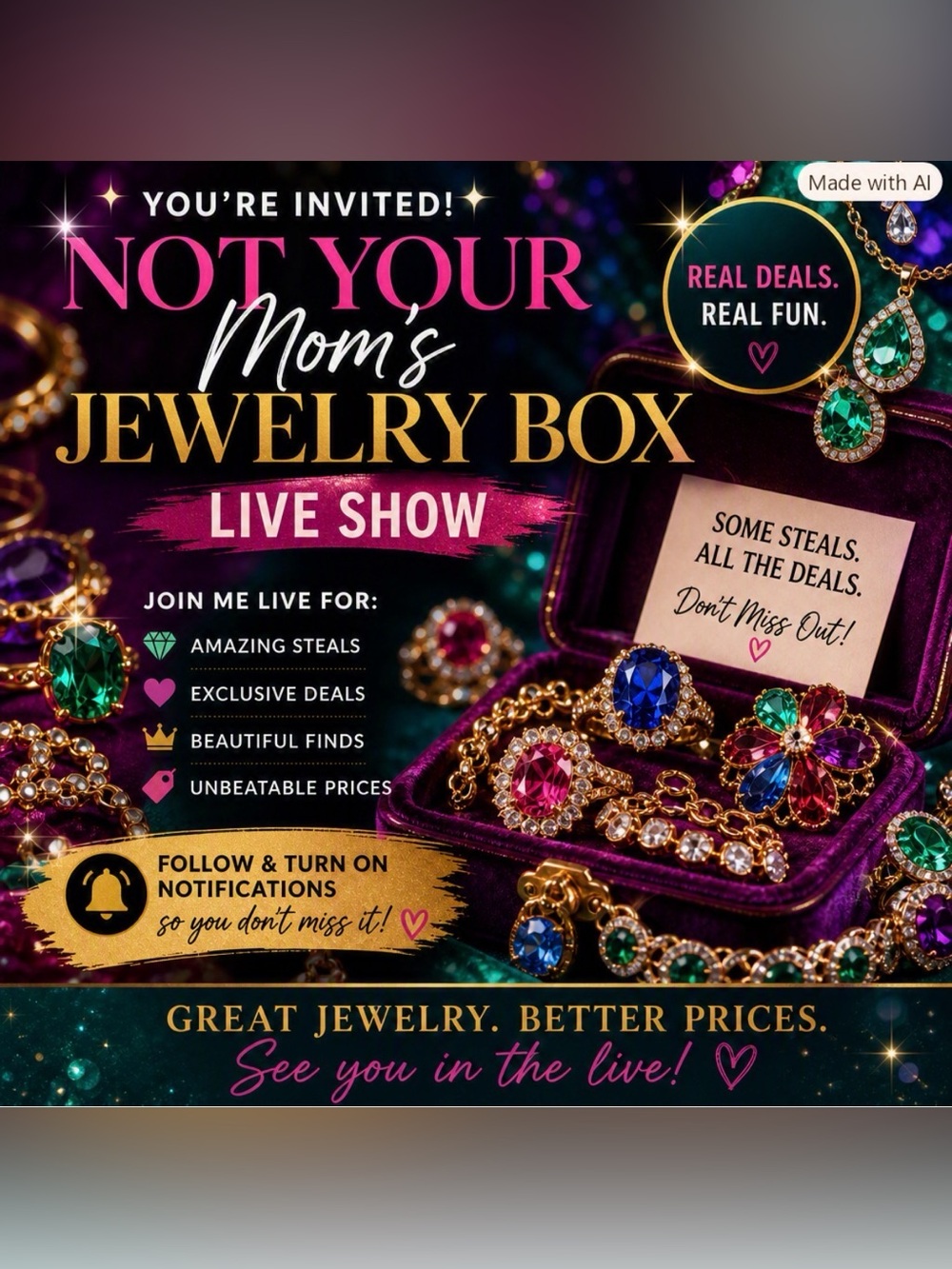 LIVE EVERYDAY 11AM - NOT YOUR MAMA’S JEWELRY BOX SALE